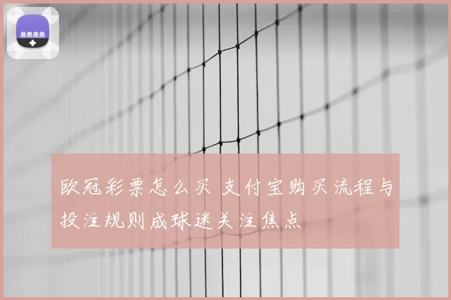 欧冠彩票怎么买 支付宝购买流程与投注规则成球迷关注焦点